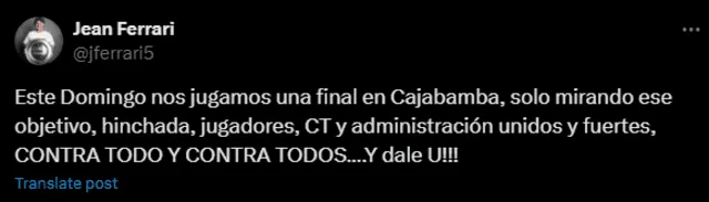 Publicación del administrador merengue. Foto: captura 'X'/Ferrari   