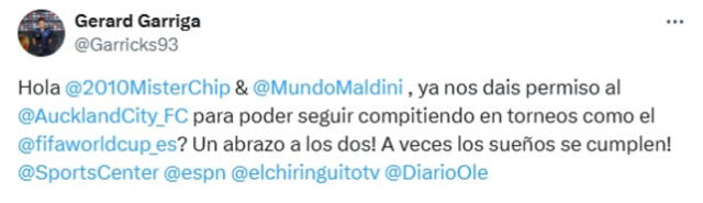 Mensaje de Gerard Garriga contra MrChip. Foto: captura de X Mensaje de Gerard Garriga contra MrChip. Foto: captura de X