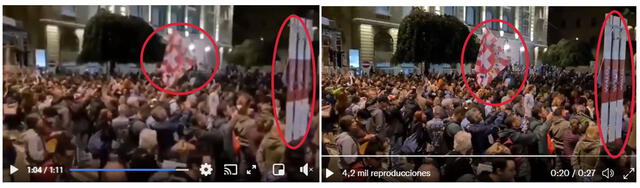 Al lado derecho, fragmento del video de Facebook y; al otro lado, del tuit del activista. Foto: composición.