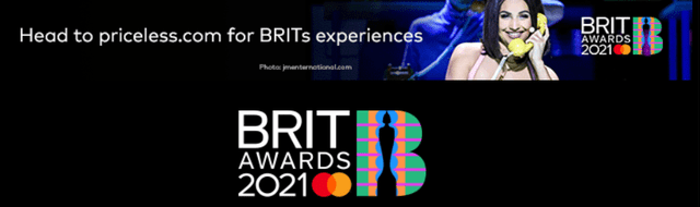Banner oficial de los  Brit Awards 2021. Foto: BRITs