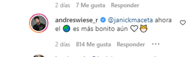 Andrés Wiese responde a Janick Maceta. Foto: captura/Instagram