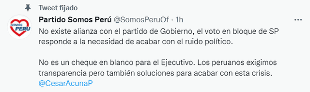 Somos Perú - Gobierno - Acuña