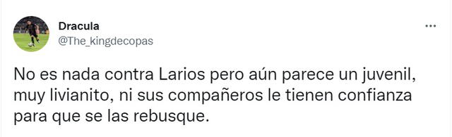 Hinchas cremas hablan de Larios. Foto: Twitter