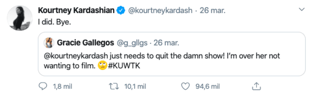 Kourtney Kardashian en Twitter