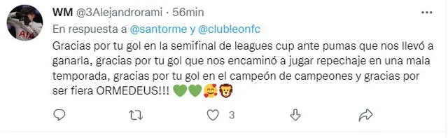 Muchos hinchas de León lamentaron que Ormeño no haya tenido mas oportunidades