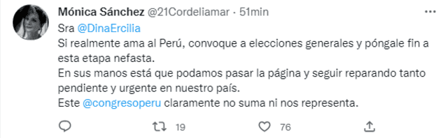 Mónica Sánchez. Twitter