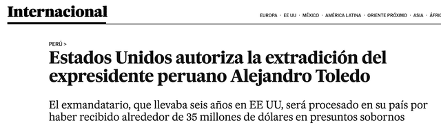  El medio indicó que el proceso de extradición ha sido engorroso. Foto: captura de pantalla/El País   