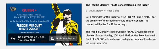 Queen: concierto tributo a Freddie Mercury EN VIVO