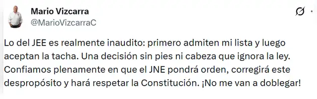 Foto: x/ Mario Vizcarra   