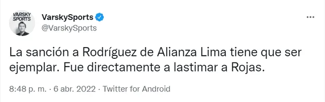Periodismo argentino se molestó por la dura falta de Aldair Rodríguez contra Robert Rojas. Foto: captura Twitter