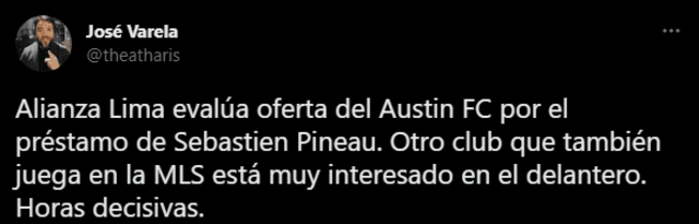 Tuit de José Varela. Foto: captura de Twitter   