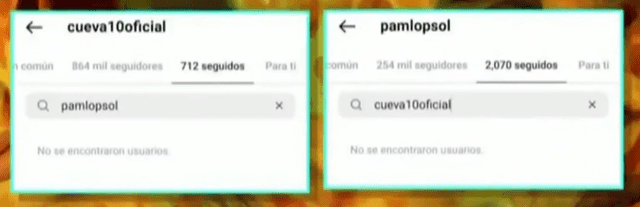En Instagram, no hay registro de que Christian Cueva y Pamela López se sigan mutuamente. Foto: Instagram / Willax TV   