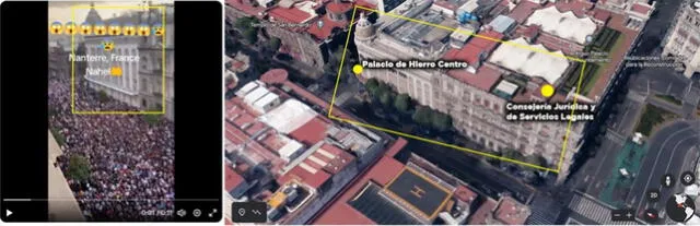  Comparación 1. Avenida 20 de Noviembre. Foto: captura/Google Earth   