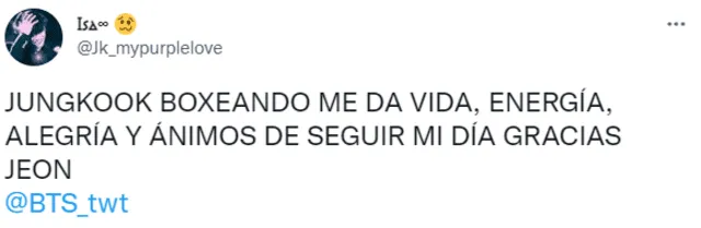 Reacción de ARMY al vídeo de Jungkook practicando boxeo. Foto: captura/Twitter