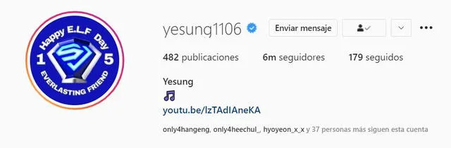 Yesung en Instagram. Foto: captura @yesung1106
