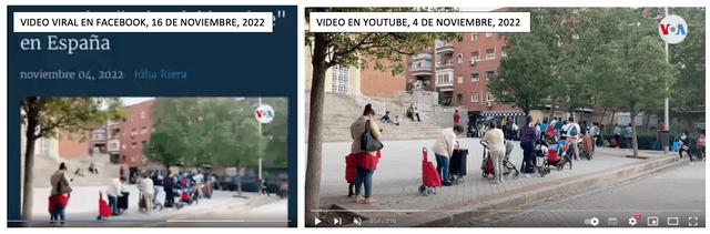 Comparación entre video viral (izquierda) y clip en YouTube (derecha). Foto: composición LR/Facebook/YouTube.