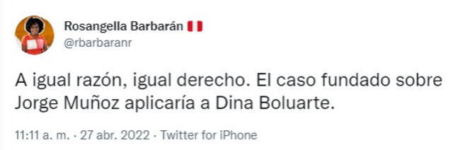 Twitter de Rosangella Barbarán