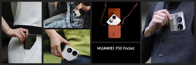 Diseño del Huawei P50 Pocket