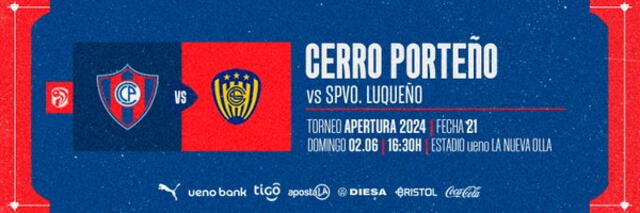  Cerro Porteño se enfrentará con Sportivo Luqueño en la recta final del Torneo Apertura 2024. Foto: Cerro Porteño/X    