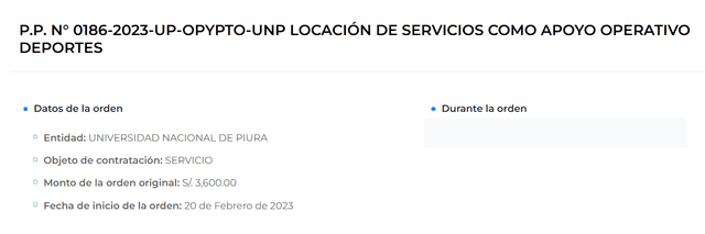 Último contrato entre César Revilla y la UNP. Foto: Gobierno   