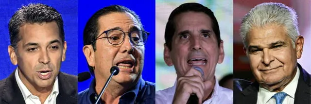 Los candidatos más importantes de las elecciones de Panamá. Foto. AFP   