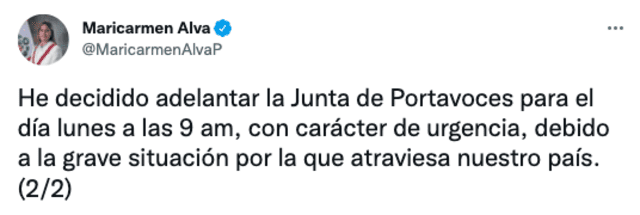 Twitter de María del Carmen Alva