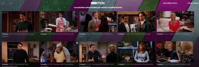 Episodios de Navidad de Friends en HBO Max