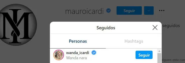 Perfil de IG de Icardi