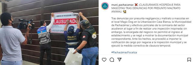 Publicación de la Municipalidad de Pachacamac   Foto: Instagram