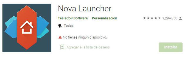 App Nova Launcher. Foto: play.google.com