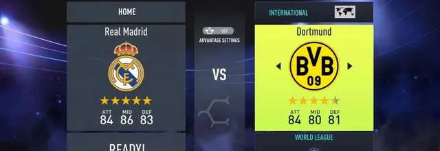 Diseño de la selección de equipo en la supuesta beta de FIFA 22