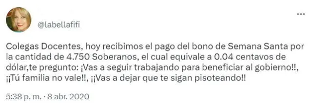 Bono de Semana Santa para docentes | Ministerio de Educación | Venezuela