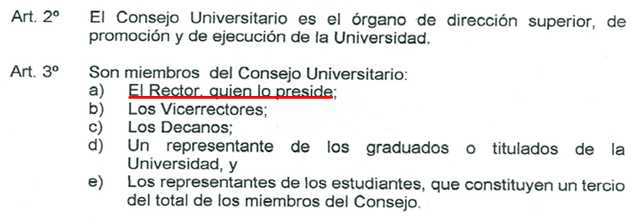  El rector de la UNI es quien preside el Consejo Universitario. Foto: documento de Contraloría   