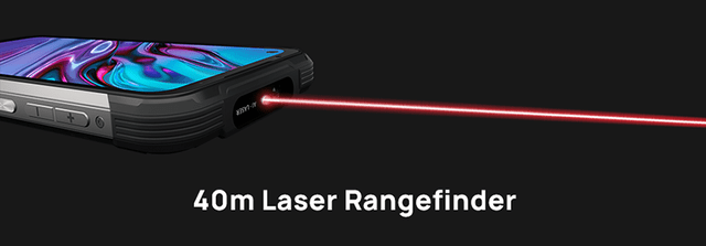 El telémetro láser puede detectar distancias de hasta 40 metros. Foto: Doogee
