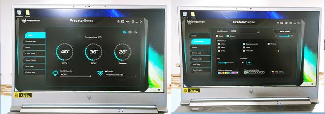 Control de temperatura y el teclado en la PredatorSense