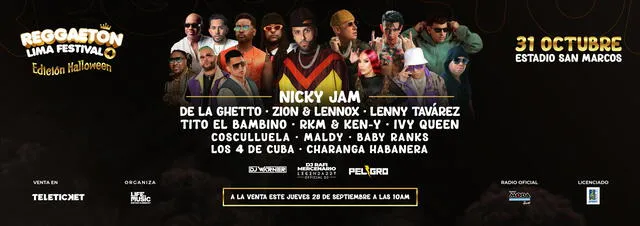  Reggaetón Lima Festival es el nuevo concierto que se realizará en estadio San Marcos. Foto: Facebook<br><br>    