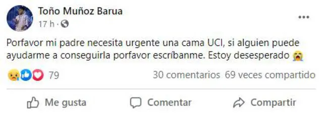 Imitador de Ozuna busca cama UCI para su padre Jorge Muñoz