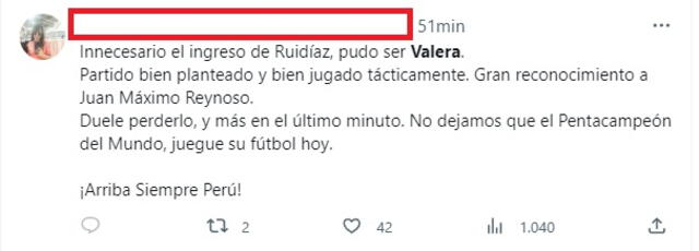  Alex Valera fue tendencia tras el Perú perdió 1-0 ante Brasil por la fecha 2 de las Eliminatorias 2026. Foto: captura/Twitter.   