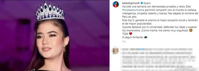  Keiko Fujimori resaltó las cualidades de su hija Kyara durante su desempeño en el Miss Teen Universe 2023. Foto: Instagram/Keiko Fujimori   