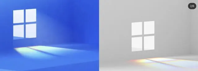 Izquierda: anuncio reciente de Microsoft, nótese que el reflejo de la ventana forma una especie de '11' en el suelo. Derecha: anuncio original de hace unos meses. Foto: Microsoft