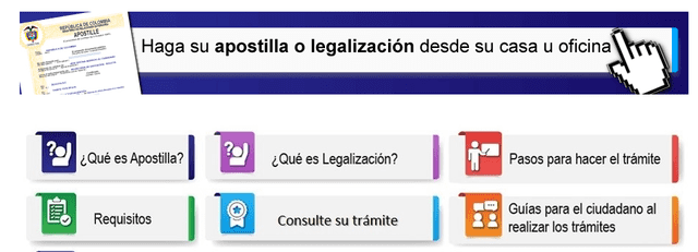 Apostillas o legalizaciones.