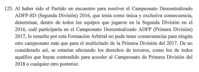 Fallo del TAS sobre el caso Sport Áncash. Foto: Twitter Óscar Chiri