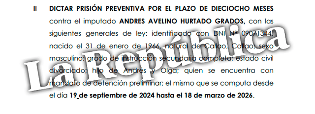  Prisión preventiva de Chibolín. Foto: LR  