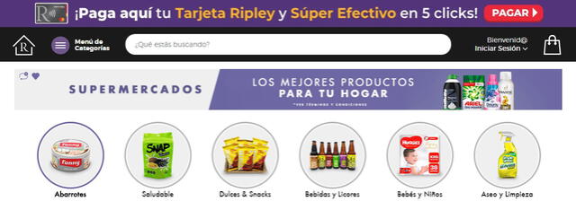 Ripley amplía su catálogo de productos. Foto: Captura de pantalla