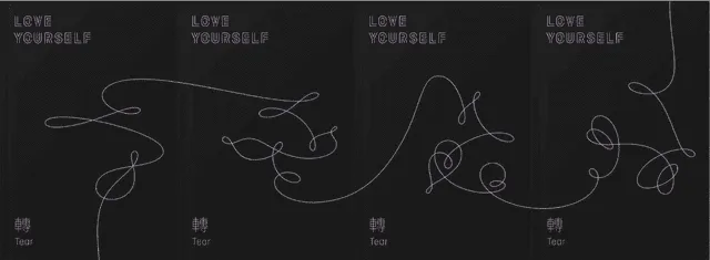Portadas de las cuatro versiones de Love yourself: Tear. Foto: vía Twitter