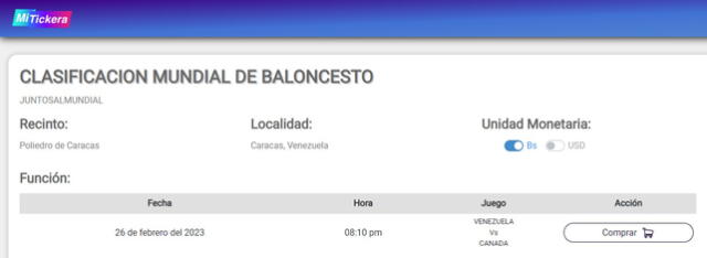  Venezuela vs. Canadá: compra entradas a través de Mi Tickera. Foto: MiTickera.com   