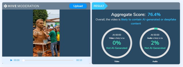 <em>Resultado de la evaluación en Hive Moderation. Foto: captura de Google</em> <em>Resultado de la evaluación en Hive Moderation. Foto: captura de Google</em>