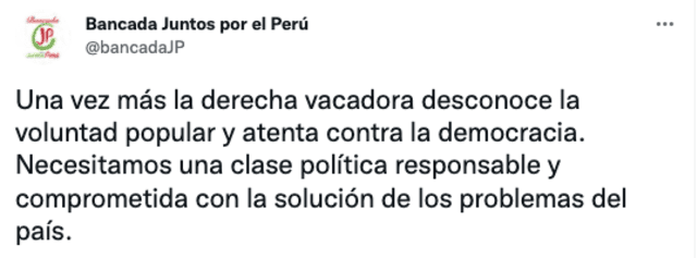 Twitter de Juntos por el Perú