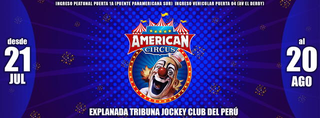  El show de American Circus estará disponible desde el 21 de julio. Foto: Facebook<br><br>    