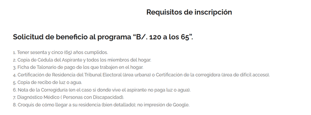 Calendario de pago 120 a los 65 agosto 2024